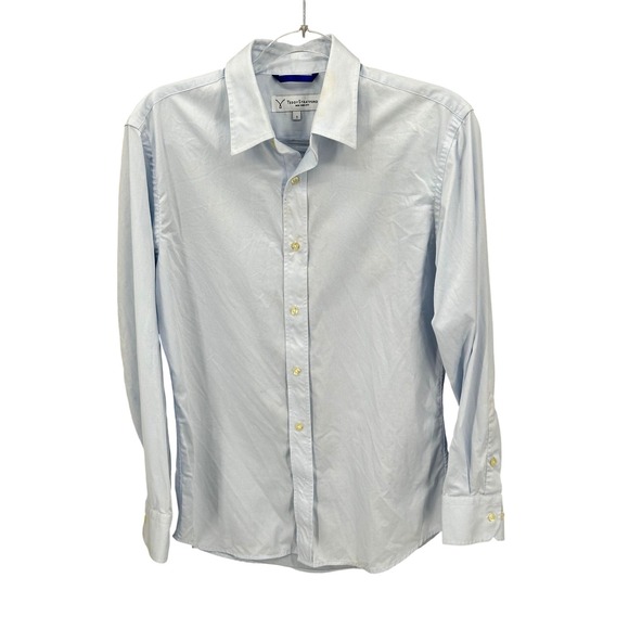 Teddy Stratford Other - Teddy Stratford Shirt Mens 1 Small Blue Dress Zip Placket Long Sleeve Button‎ Up